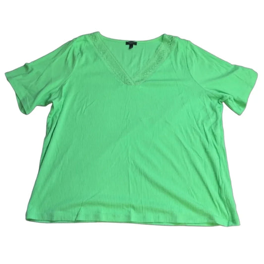 Top Short Sleeve By Talbots In Green, Size: 2x