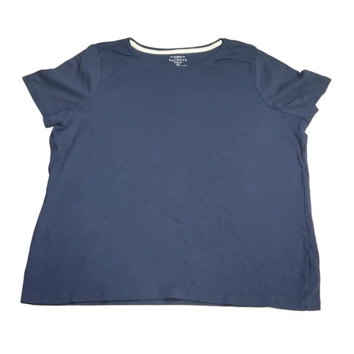 Top Short Sleeve Basic By Talbots In Navy, Size: 2x