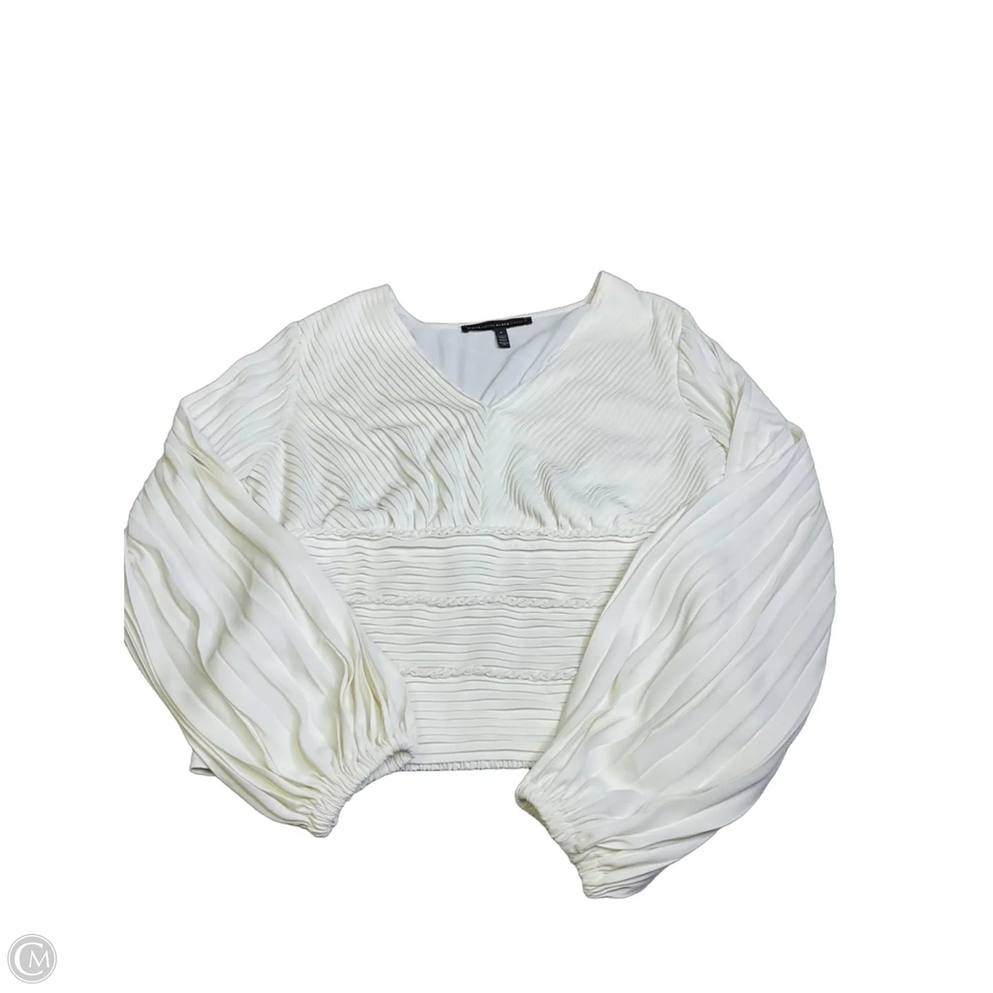 Top Long Sleeve By White House Black Market In Cream, Size: 4