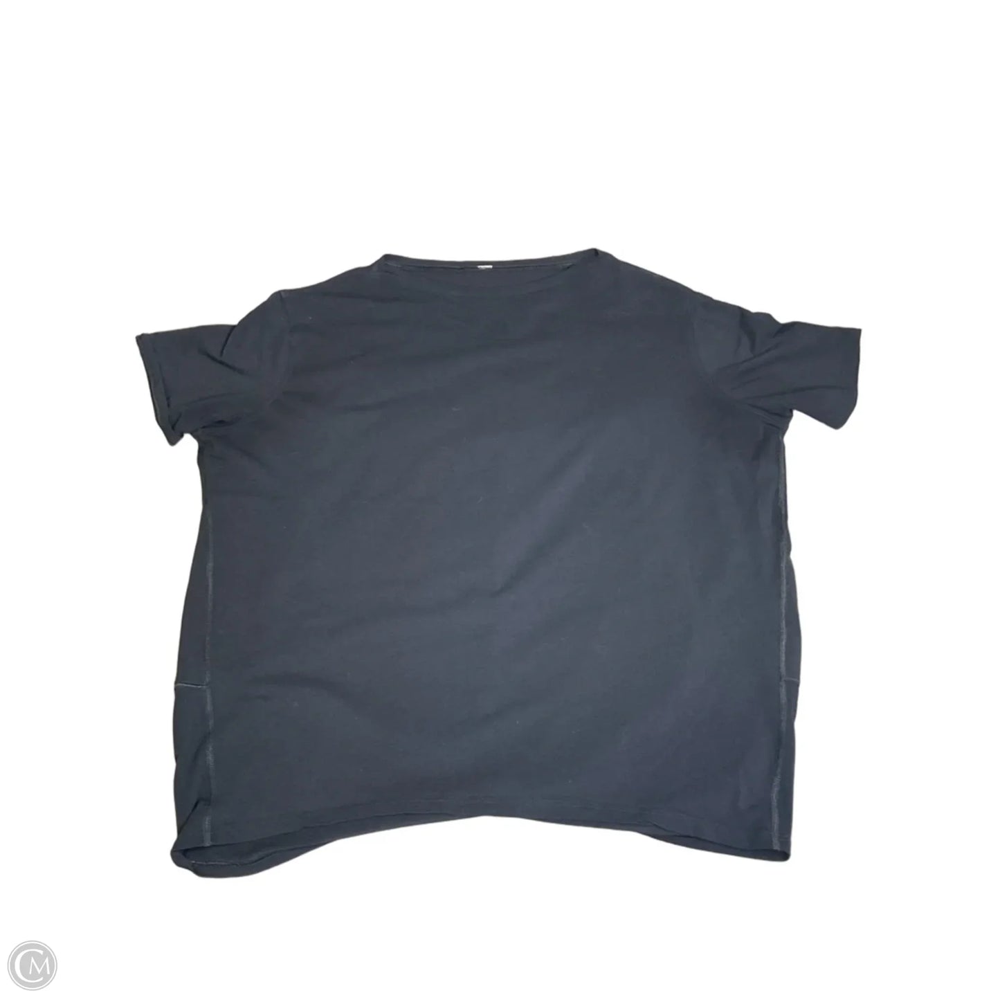 Athletic Top Short Sleeve By Lululemon In Black, Size: M