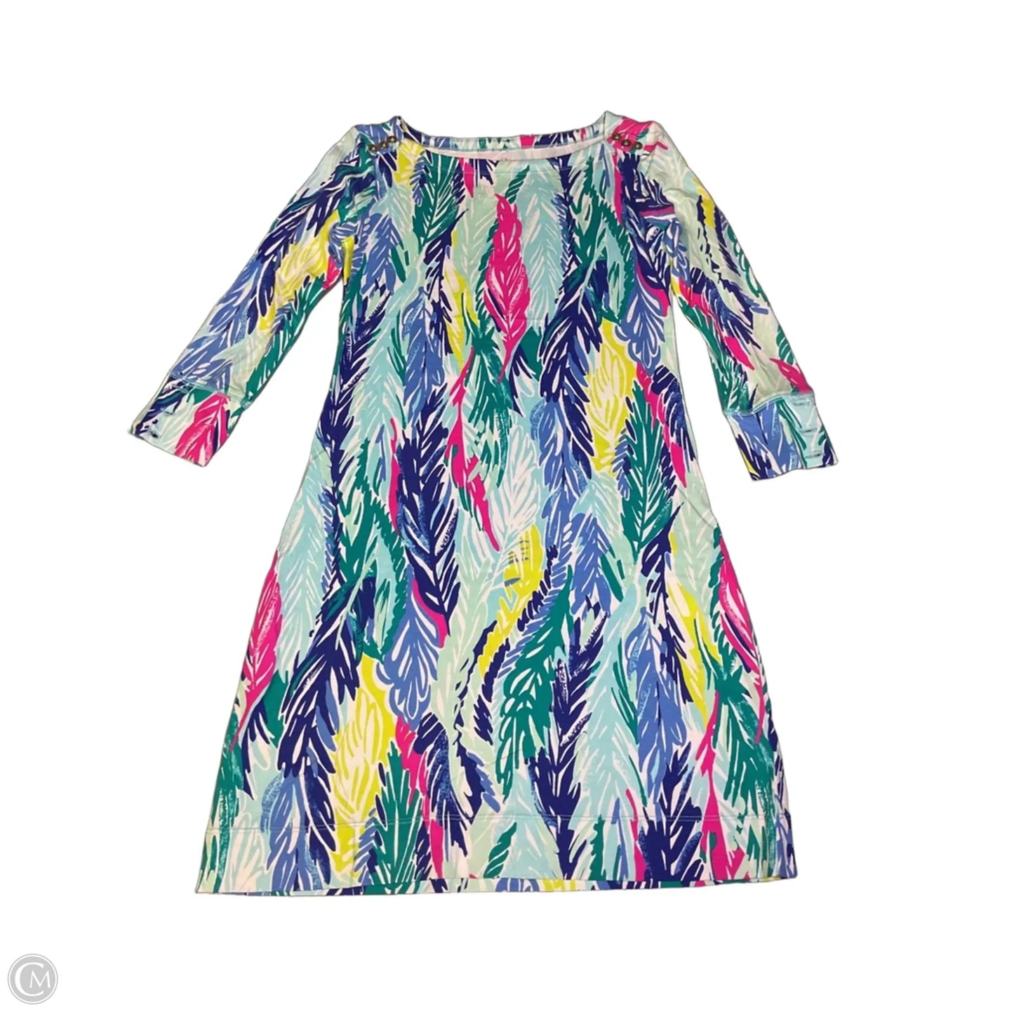 Dress Designer By Lilly Pulitzer In Blue & Green, Size: Xxs