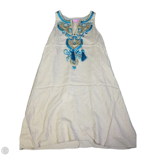 Dress Designer By Lilly Pulitzer In Blue & Tan, Size: Xs