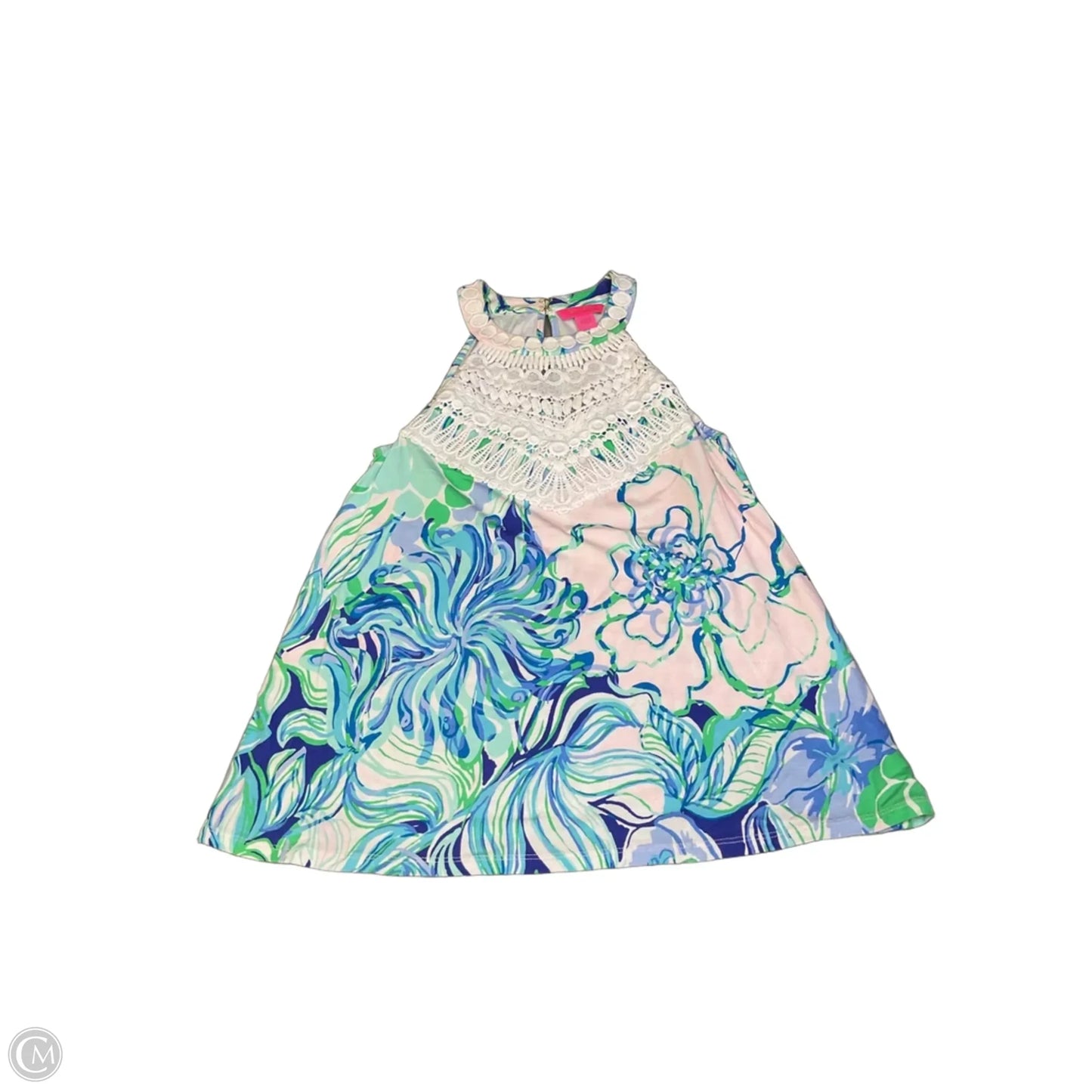 Top Sleeveless Designer By Lilly Pulitzer In Green & Pink, Size: Xxs