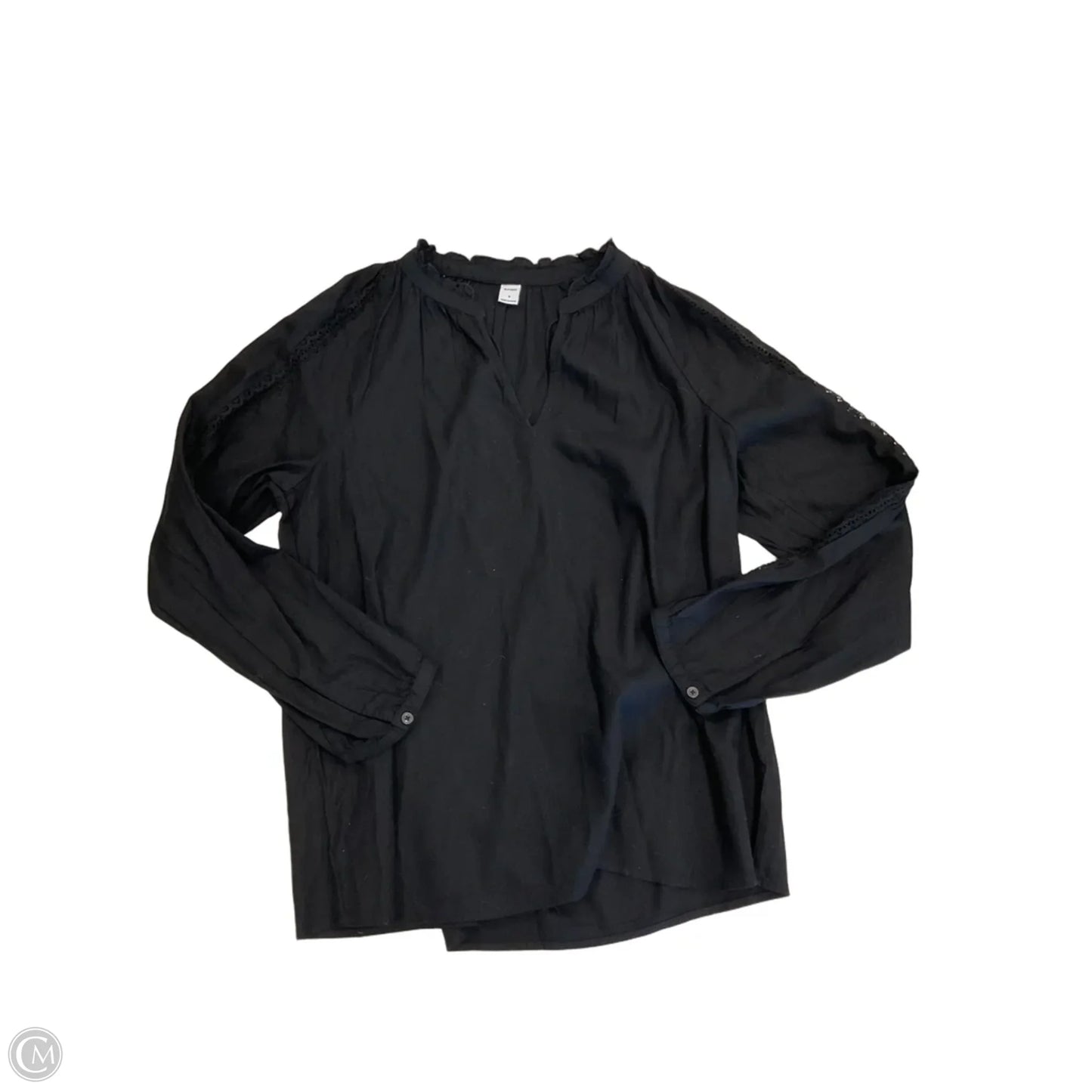 Top Long Sleeve Basic By Old Navy In Black, Size: S