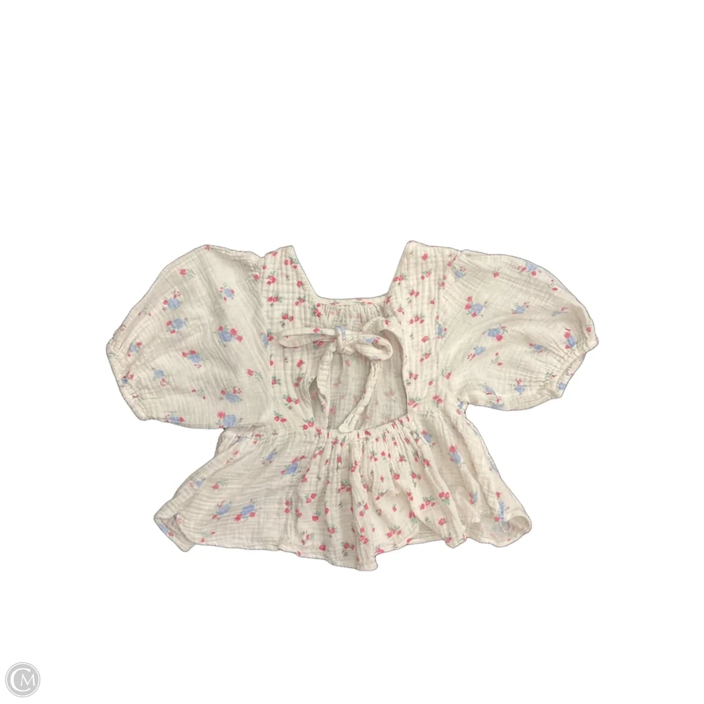 Top Short Sleeve By Free People In Floral Print, Size: S