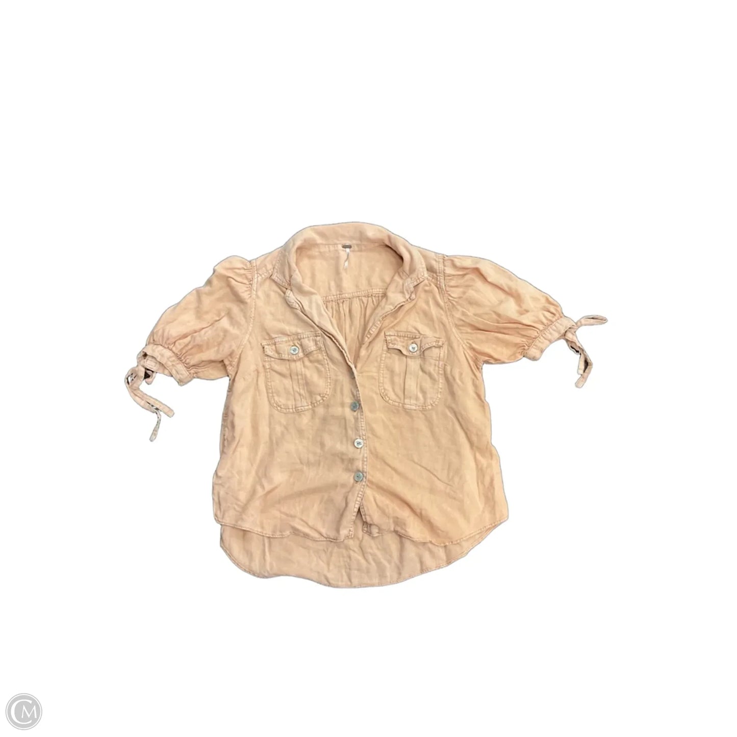 Top Short Sleeve By Free People In Orange, Size: S