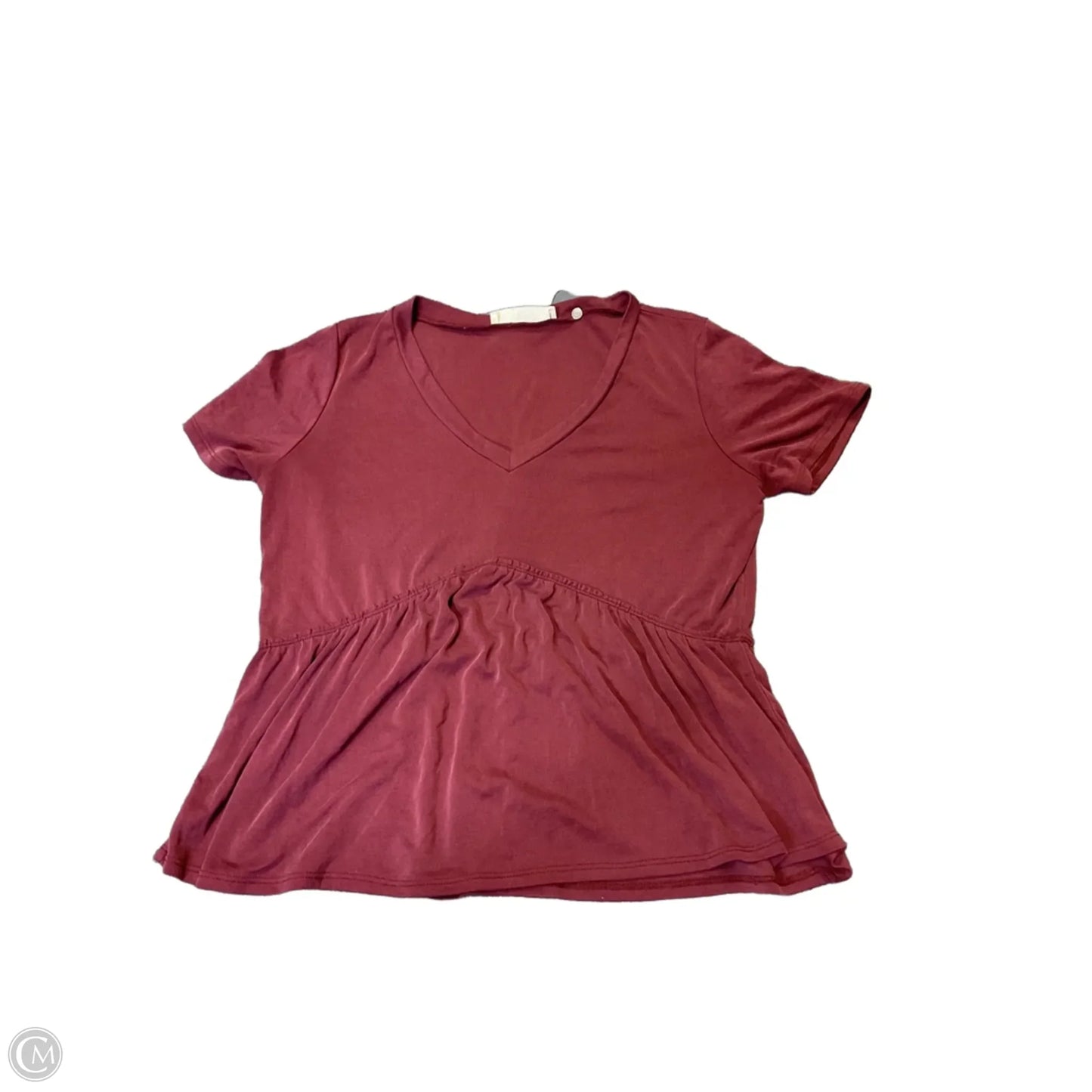 Top Short Sleeve By Cme In Red, Size: L