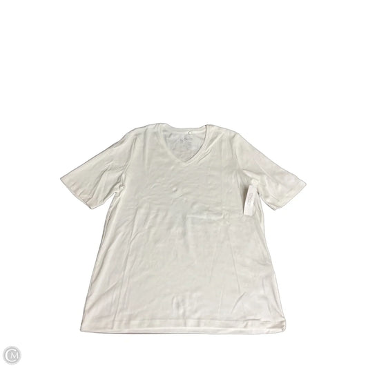 Top Short Sleeve Basic By Chicos In White, Size: Xl