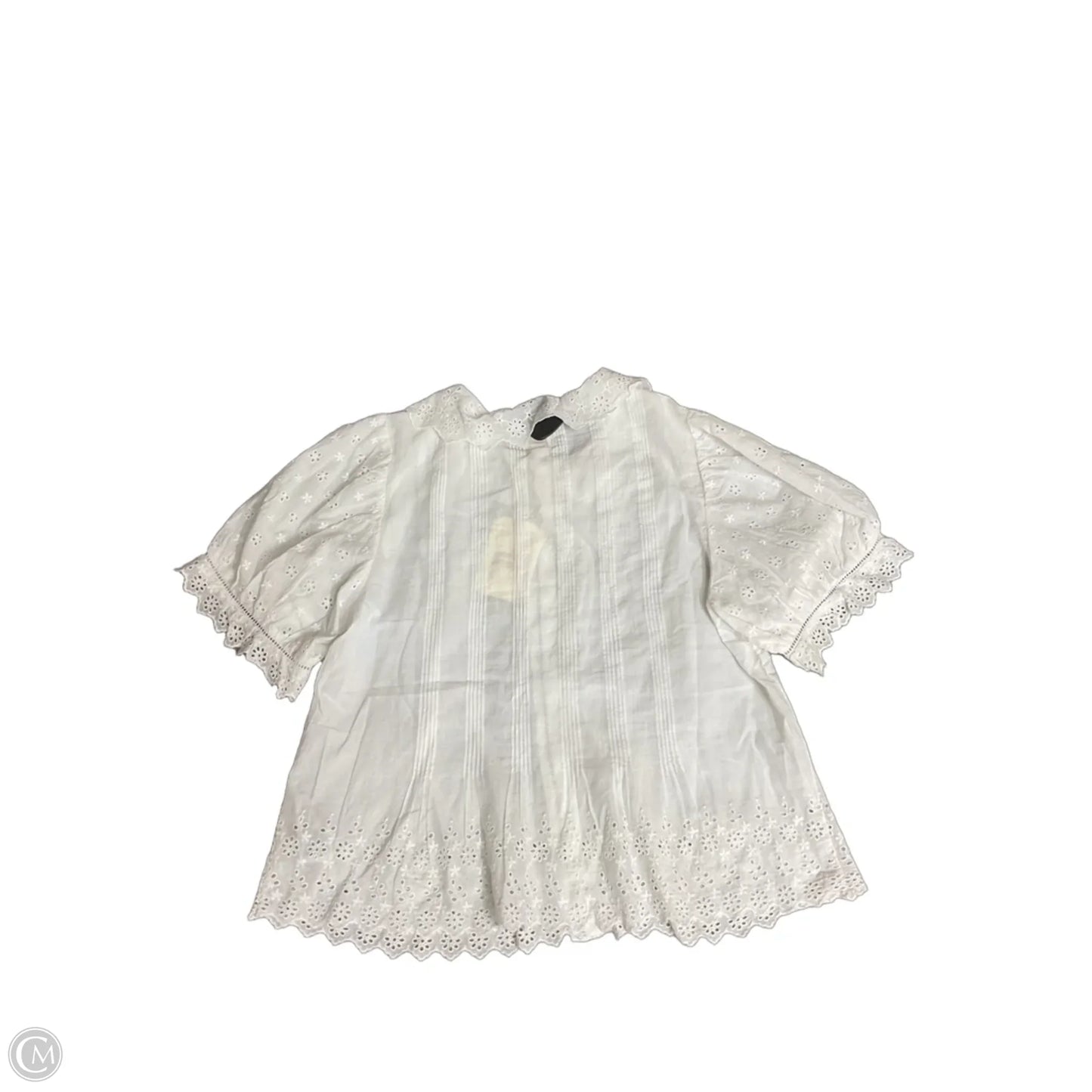 Top Short Sleeve By Gap In White, Size: M