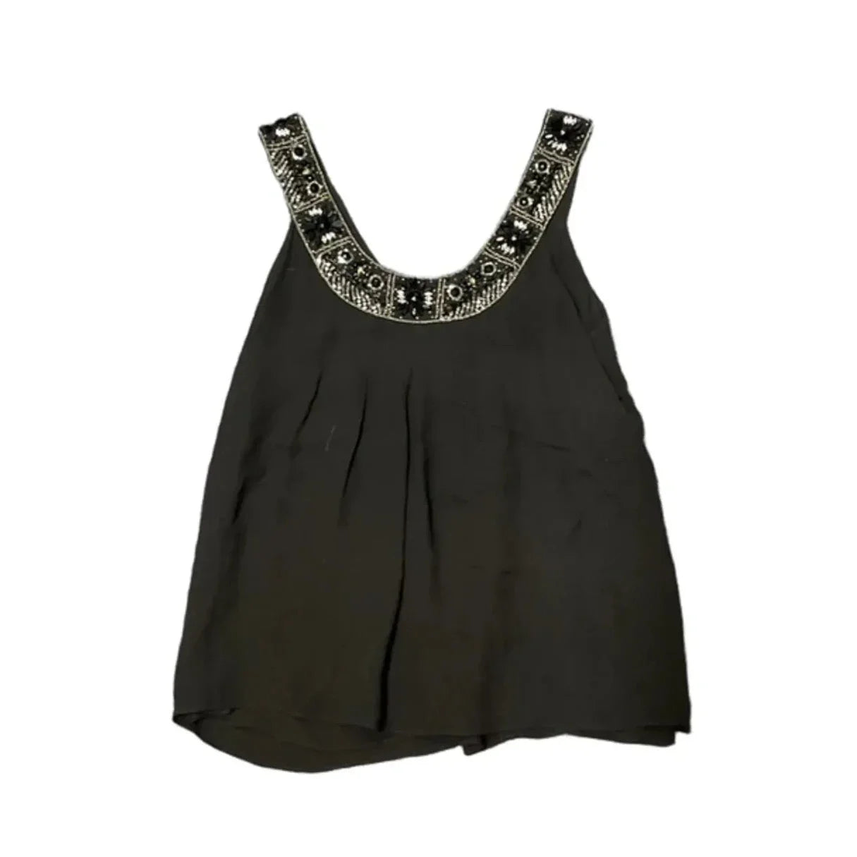 Top Sleeveless Designer By Alice + Olivia In Black & Silver, Size: Xs