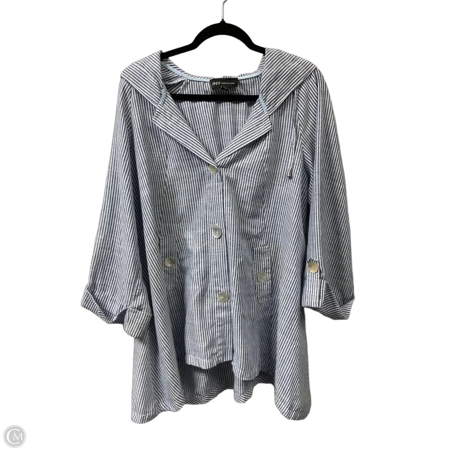 Jacket Other By Jones New York In Striped Pattern, Size: Xl