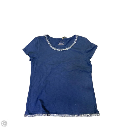 Top Short Sleeve Basic By Talbots In Navy, Size: M