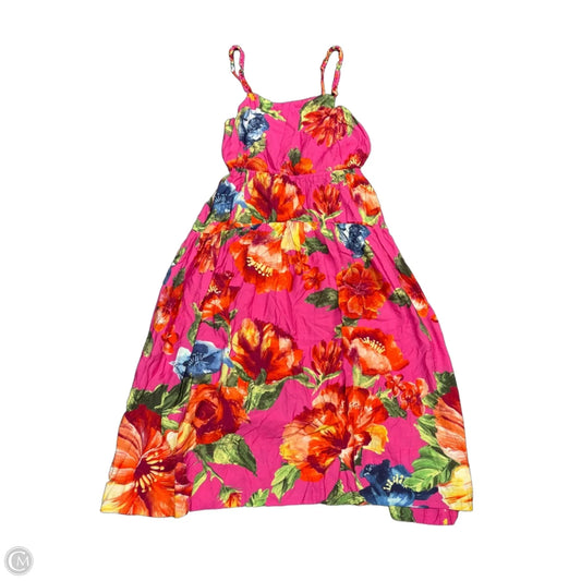 Dress Casual Midi By Skies Are Blue In Floral Print, Size: M