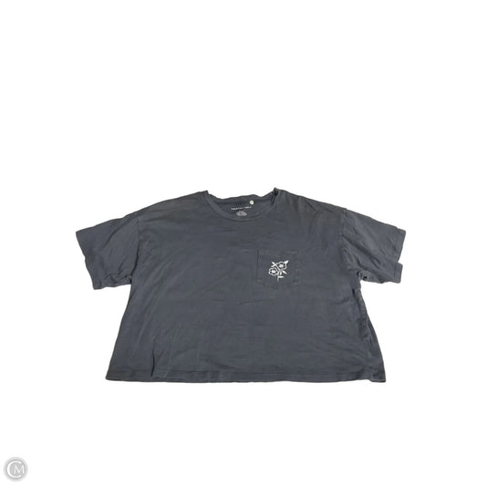 Top Short Sleeve By American Eagle In Grey, Size: M