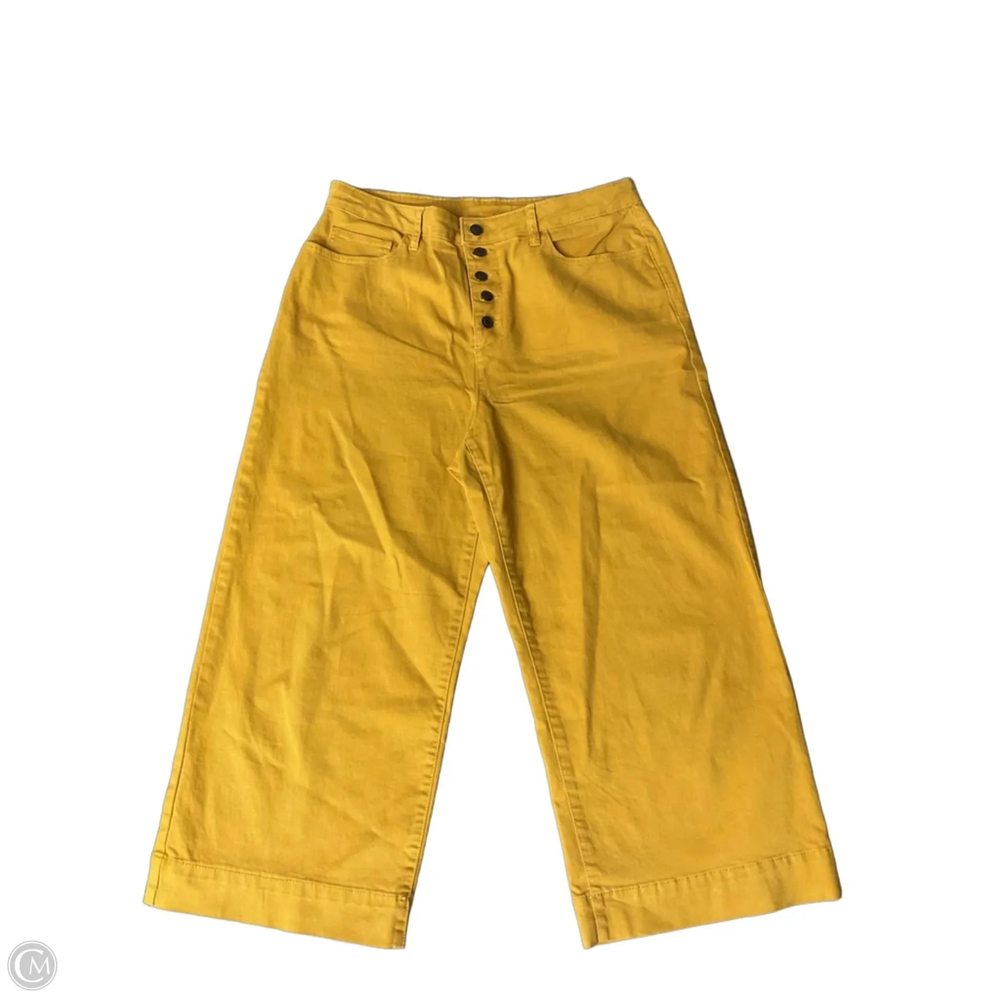Jeans Cropped By Time And Tru In Yellow, Size: 14