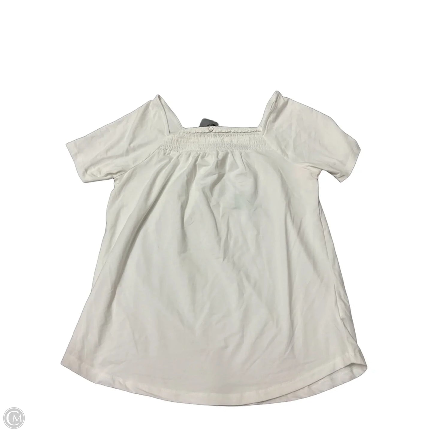 Top Short Sleeve By Lands End In White, Size: M
