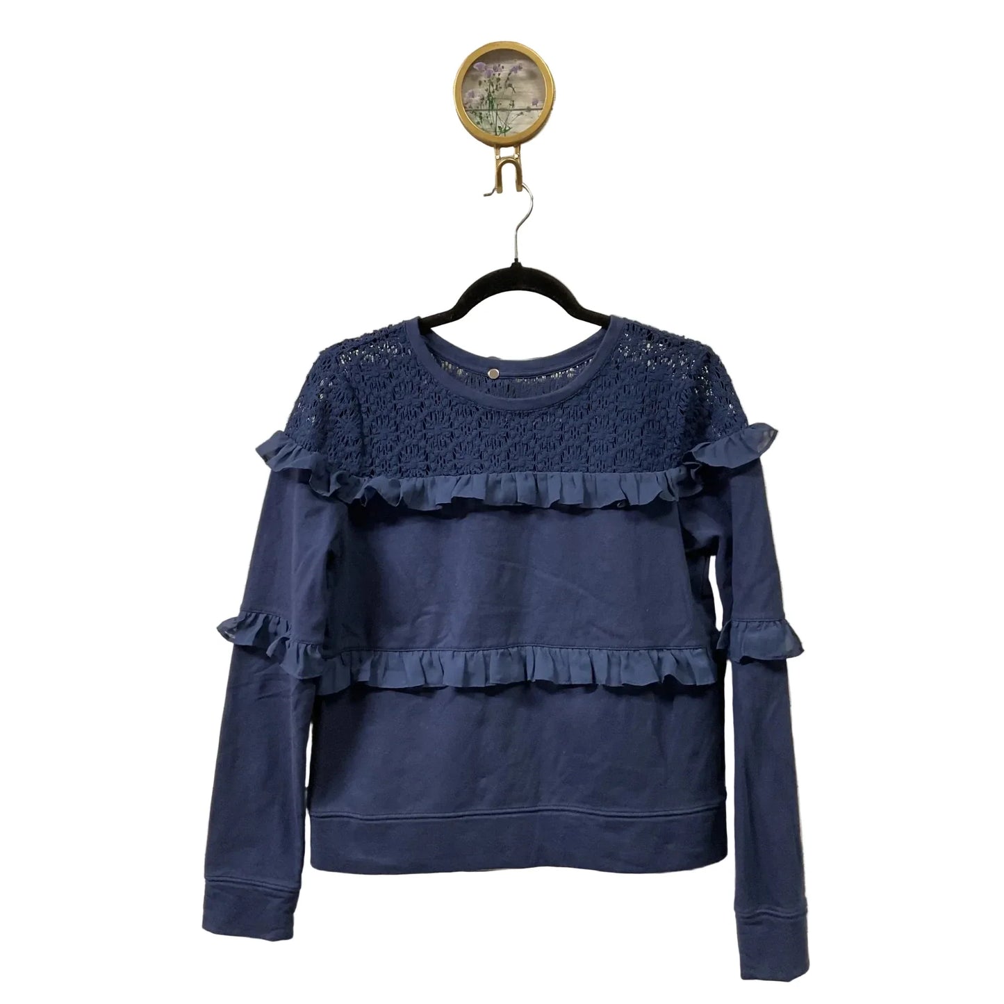 Top Long Sleeve Designer By Lilly Pulitzer In Navy, Size: M