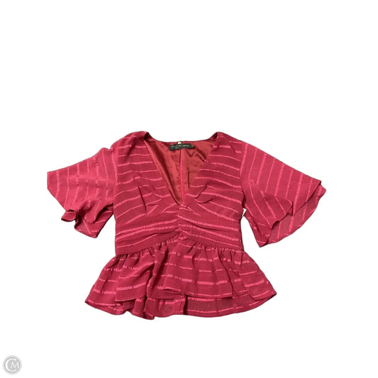 Blouse Short Sleeve By House Of Harlow In Red, Size: M