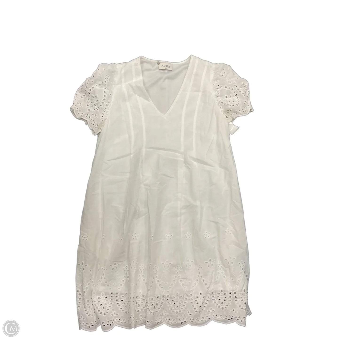 Dress Casual Short By Aura In White, Size: M