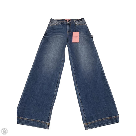 Jeans Wide Leg By Juicy Couture In Blue Denim, Size: 6