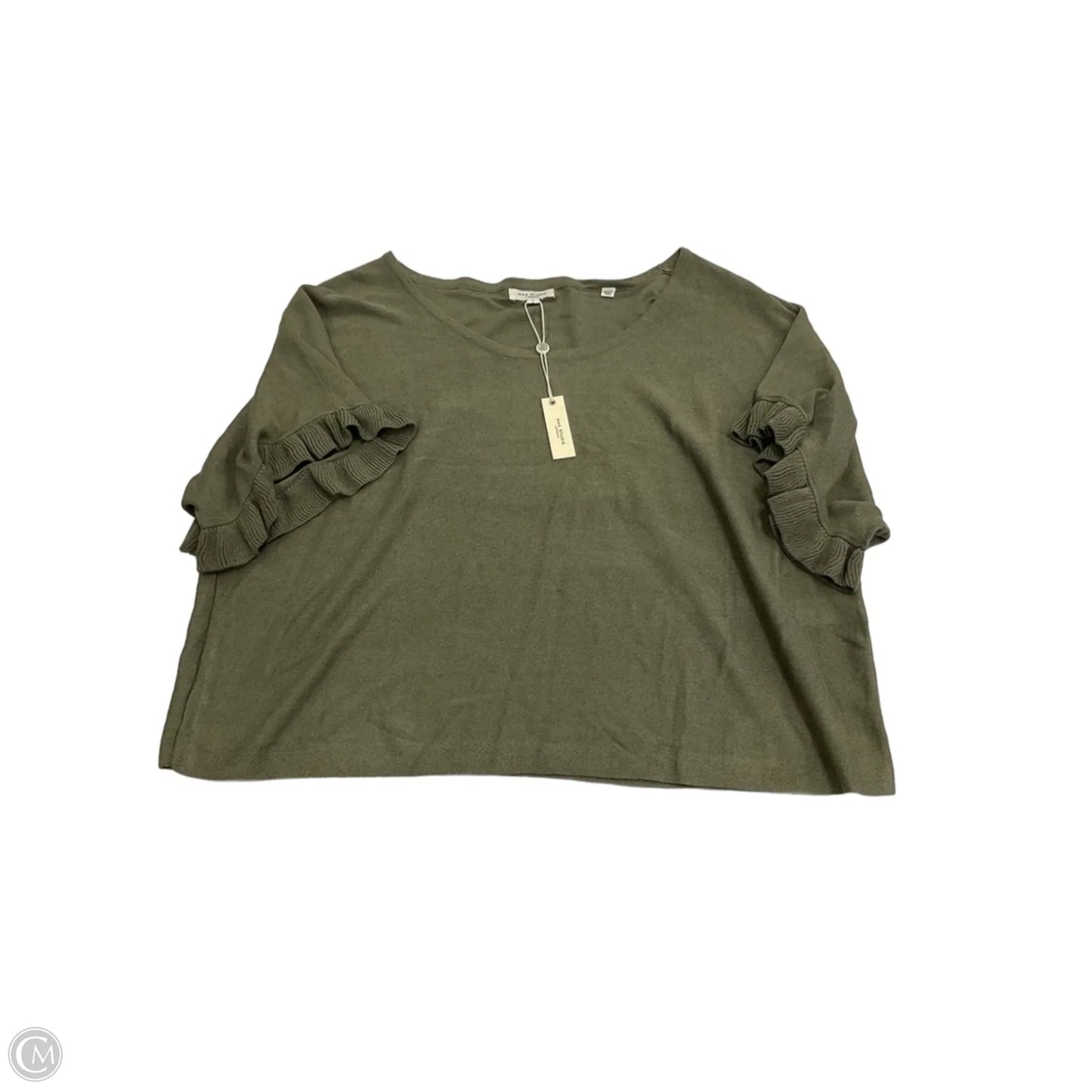 Top Short Sleeve By Max Studio In Green, Size: L