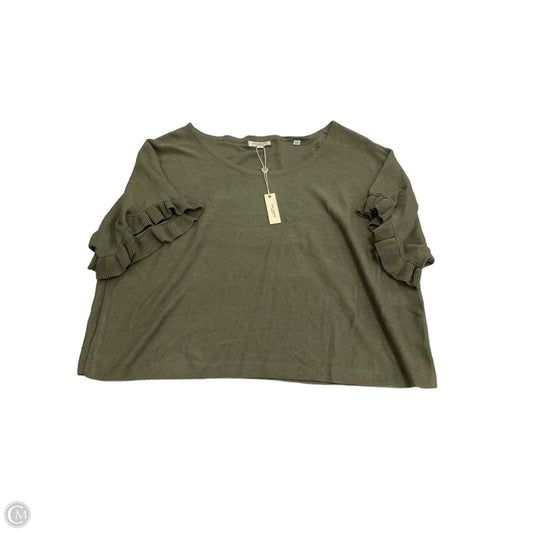 Top Short Sleeve By Max Studio In Green, Size: L