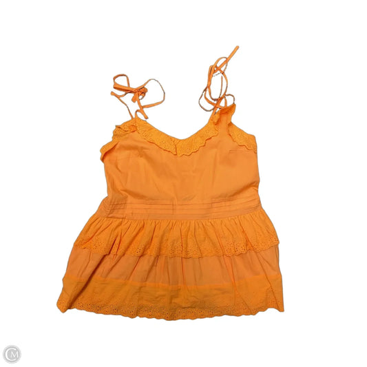 Top Sleeveless By Anthropologie In Orange, Size: S