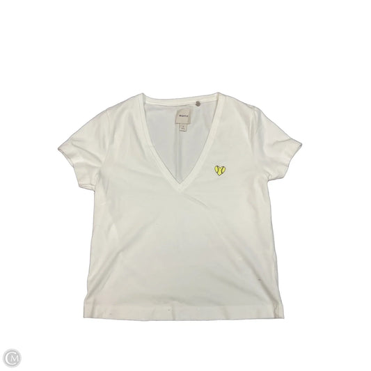 Top Short Sleeve Basic By Maeve In White, Size: S