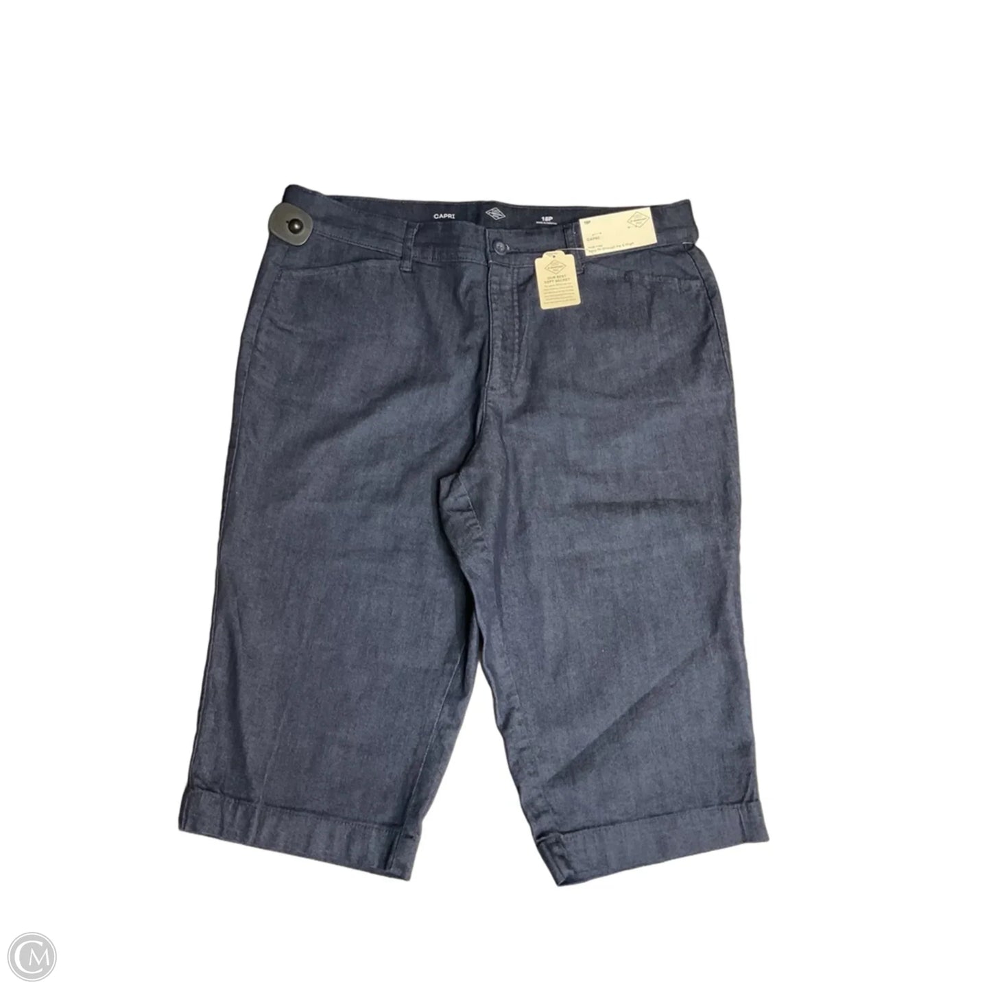 Capris By St Johns Bay In Blue Denim, Size: 18