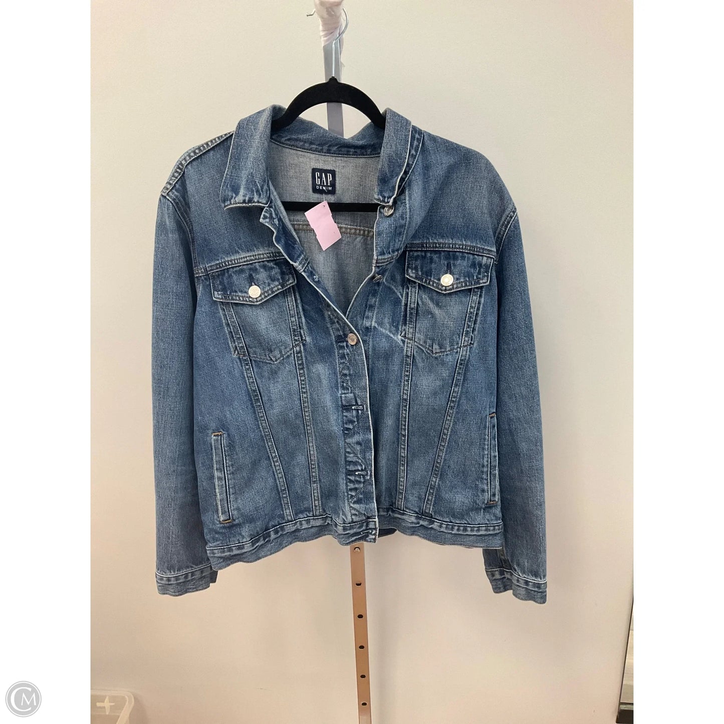 Jacket Denim By Gap In Blue Denim, Size: Xxl