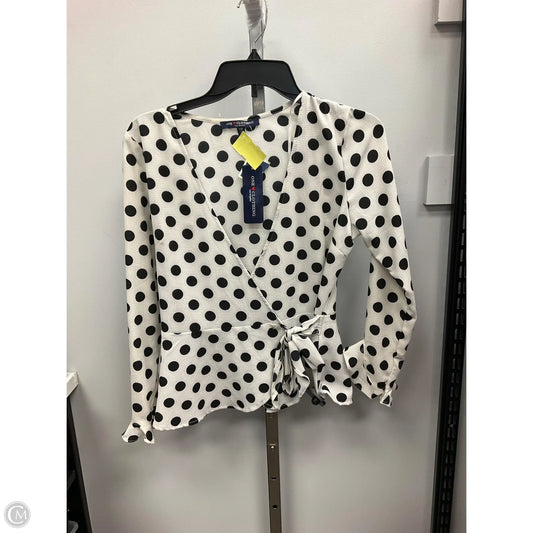 Top Long Sleeve By One Clothing In Polkadot Pattern, Size: Xs
