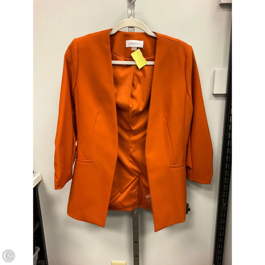 Blazer By Calvin Klein In Orange, Size: 6