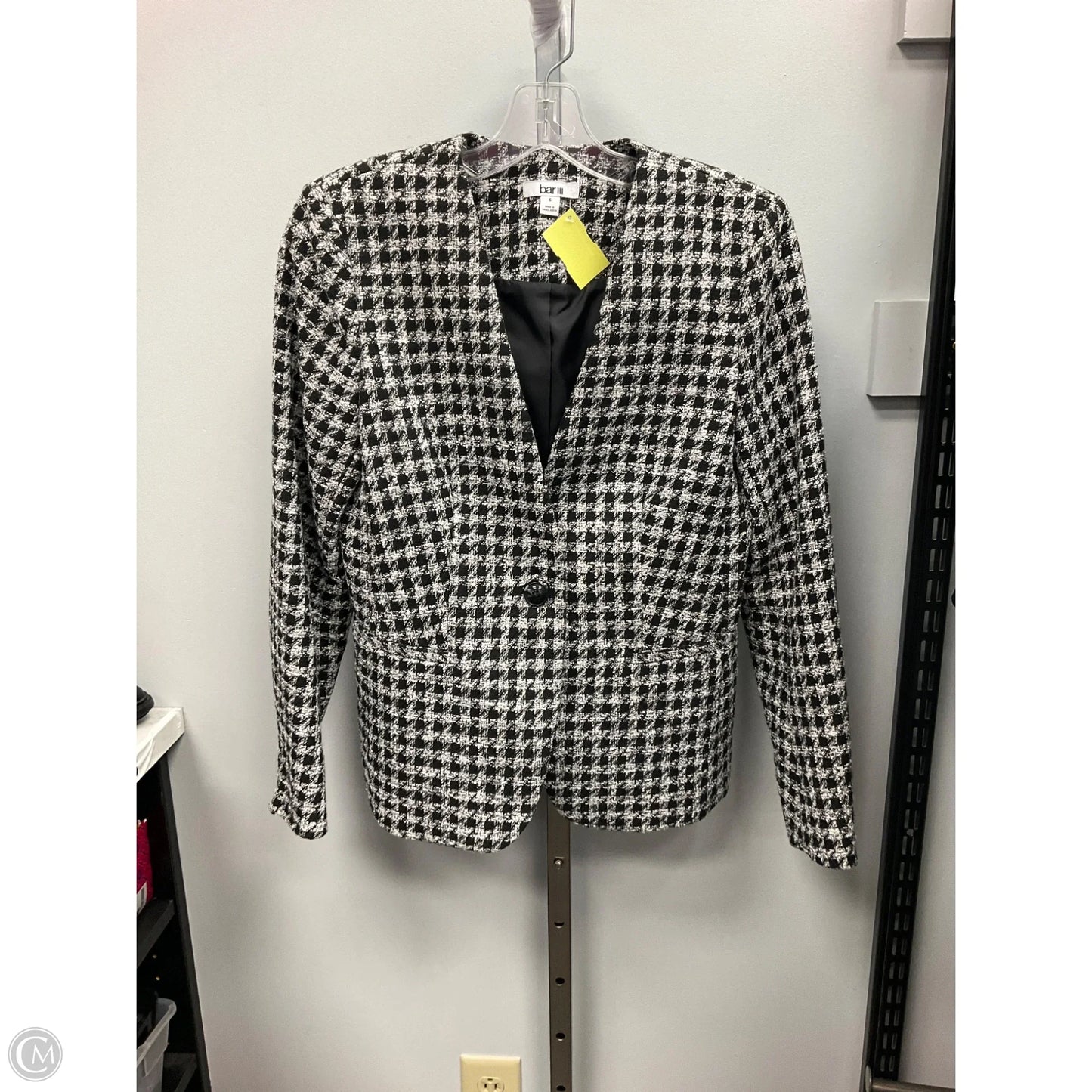 Blazer By Bar Iii In Black & Cream, Size: 6