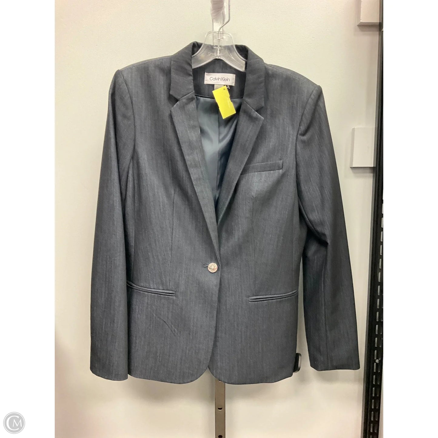 Blazer By Calvin Klein In Grey, Size: 6