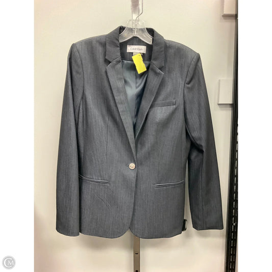 Blazer By Calvin Klein In Grey, Size: 6