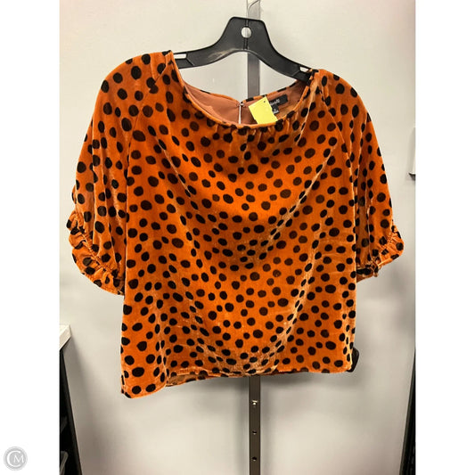 Top Short Sleeve By Madewell In Polkadot Pattern, Size: M