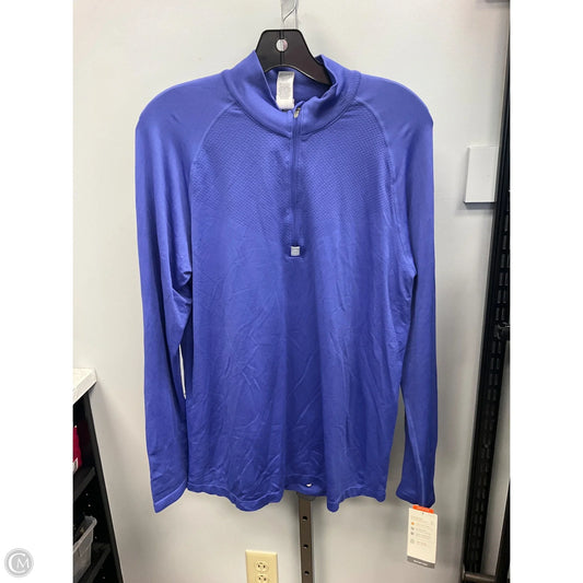Athletic Top Long Sleeve Collar By Champion In Purple, Size: Xl