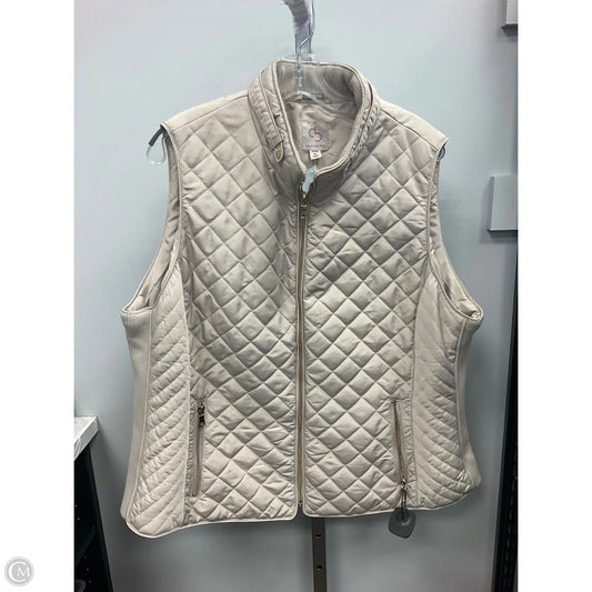 Vest Puffer & Quilted By Dressbarn In Tan, Size: 2x