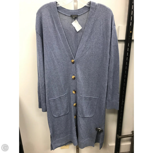 Sweater Cardigan By Talbots In Blue, Size: Mp