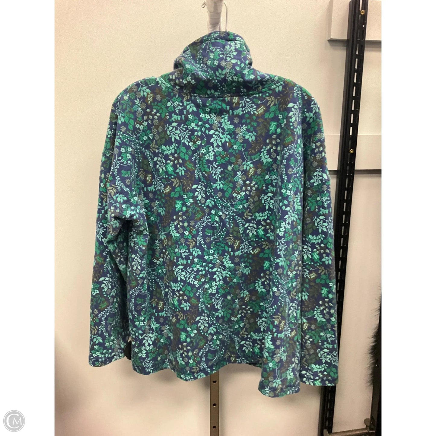 Top Long Sleeve Basic By Talbots In Floral Print, Size: Xl