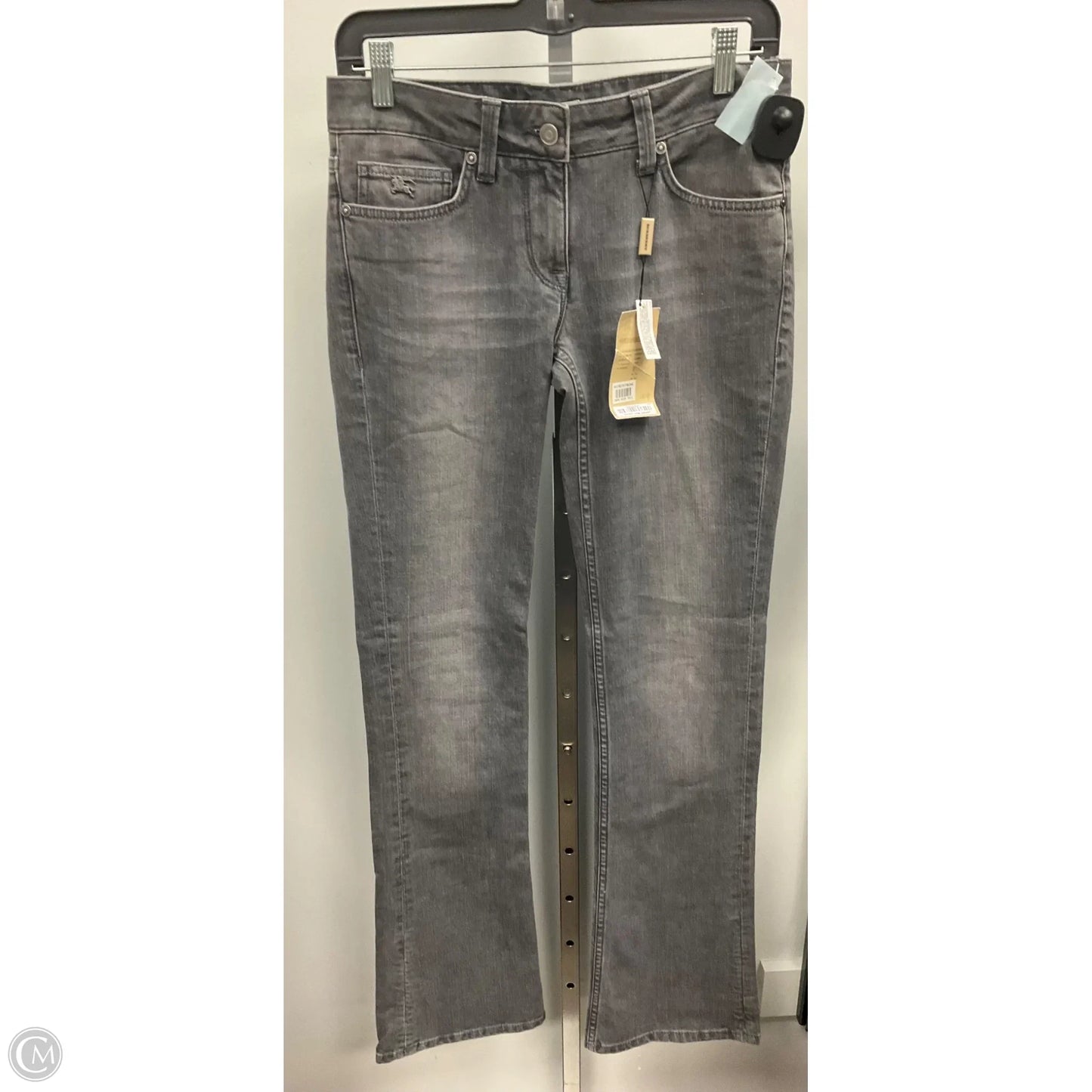 Jeans Luxury Designer By Burberry In Grey, Size: 8