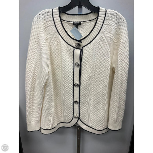 Sweater Cardigan By Talbots In Cream, Size: Osfm