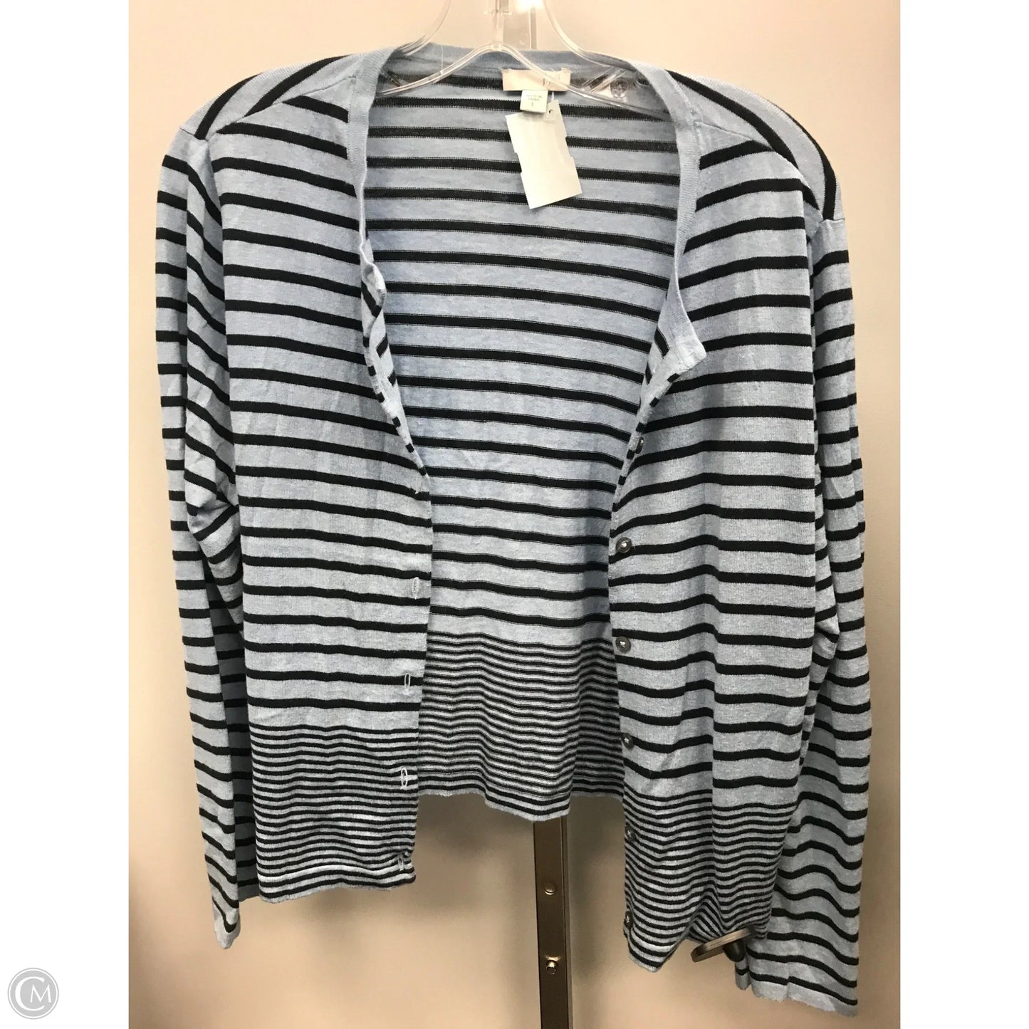 Cardigan By J. Jill In Striped Pattern, Size: L