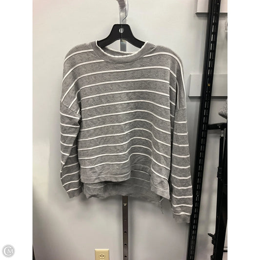 Sweater By Adrianna Papell In Grey & White, Size: S