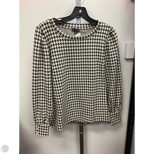 Top Long Sleeve By Talbots In Black & Cream, Size: Mp