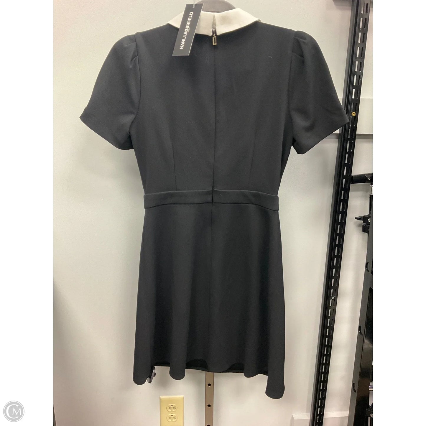 Dress Designer By Karl Lagerfeld In Black & Cream, Size: 2