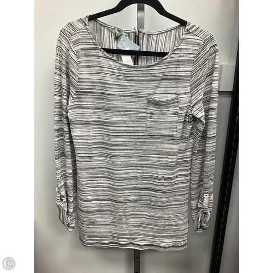 Top Long Sleeve By Talbots In Black & White, Size: S