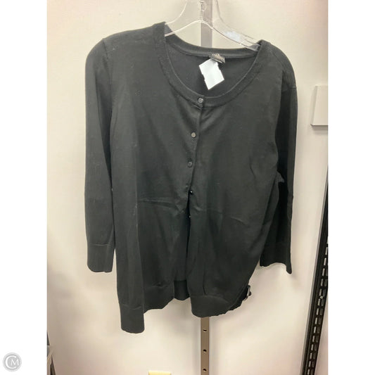 Cardigan By Talbots In Black, Size: 2x