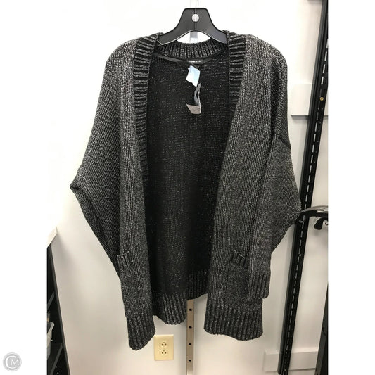 Sweater Cardigan By Torrid In Black & Silver, Size: 1x