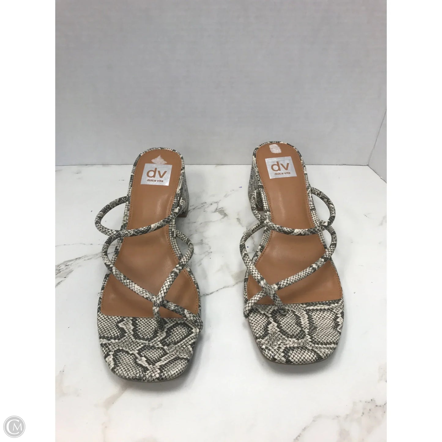 Sandals Heels Block By Dolce Vita In Animal Print, Size: 9.5